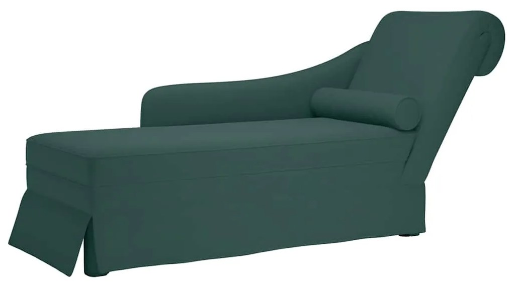 Chaise lounge c/ reforço/apoio de braços direito veludo