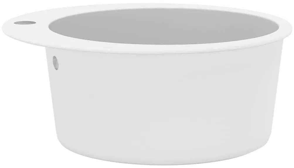 Lava-louça com 1 cuba redonda granito branco