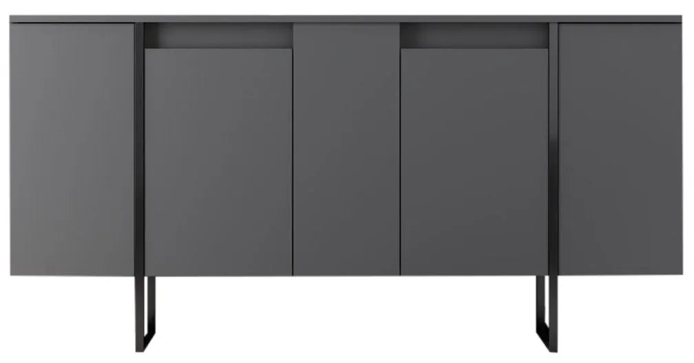 Console Luxe – Anthracite Black – 160 cm x 35 cm x 80 cm