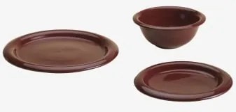 Conjunto De 12 Peças De Loiça Em New Bone China Rylvane Vinho Tinto - Sklum