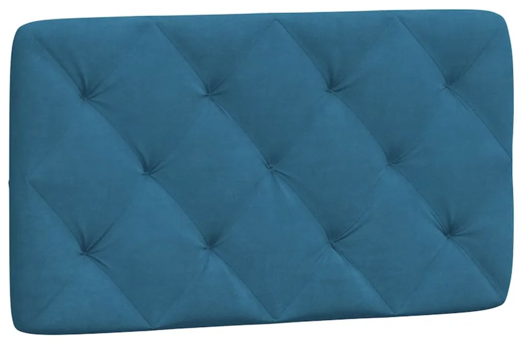 Estrutura de cama com cabeceira 90x200 cm veludo azul