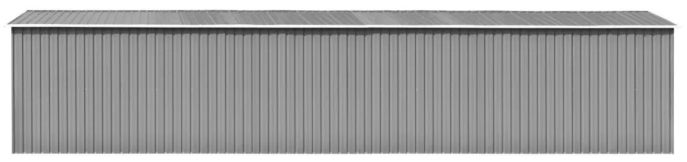 Abrigo de jardim 257x990x181 cm aço galvanizado cinzento