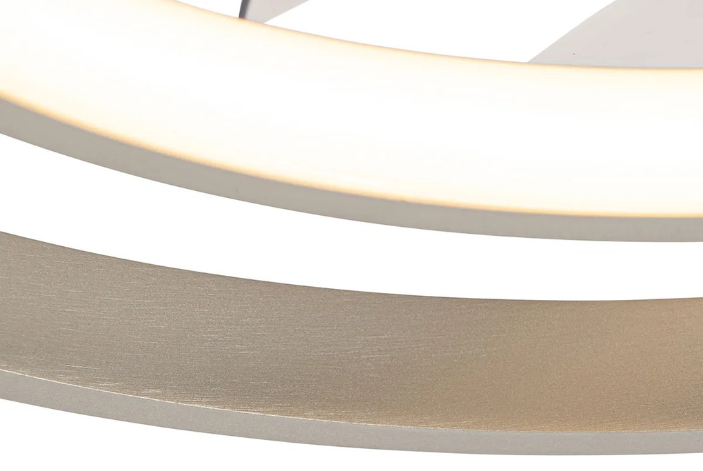 Ventilador de teto de aço 46,5 cm incl. LED com controle remoto - Kees