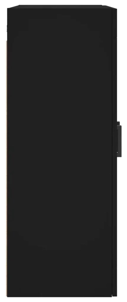 Móveis de parede 2 pcs derivados de madeira preto