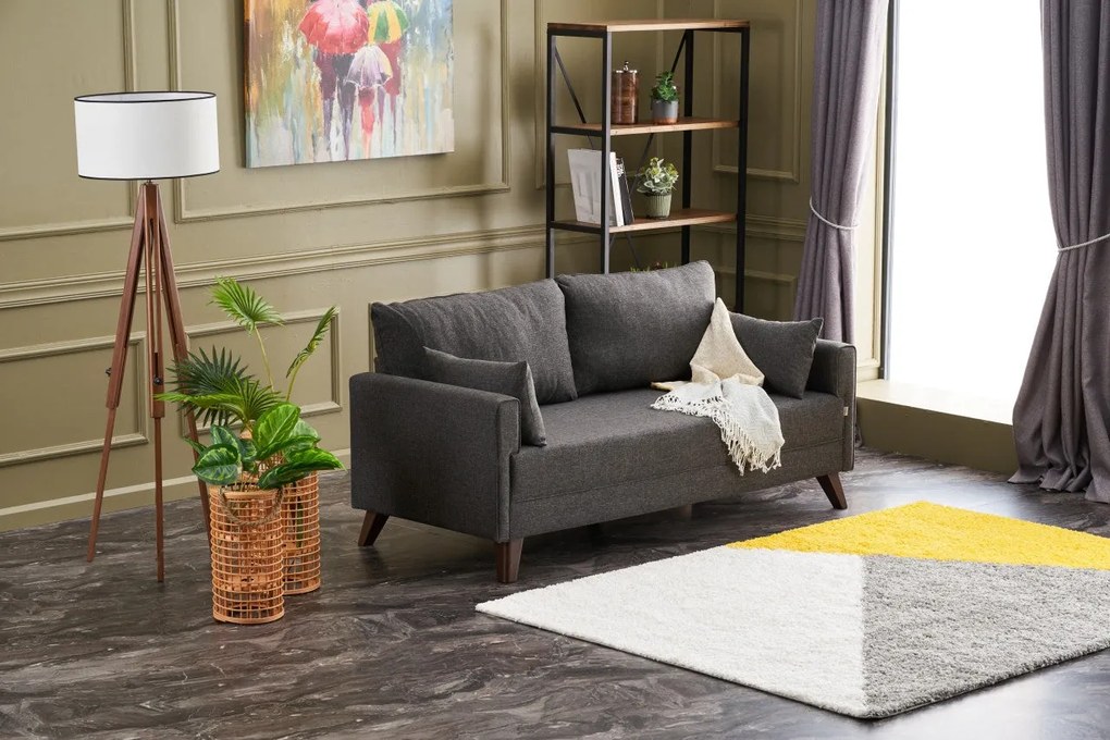 Sofá de 2 Lugares Bella – Antracite – 177 x 85 x 81 cm
