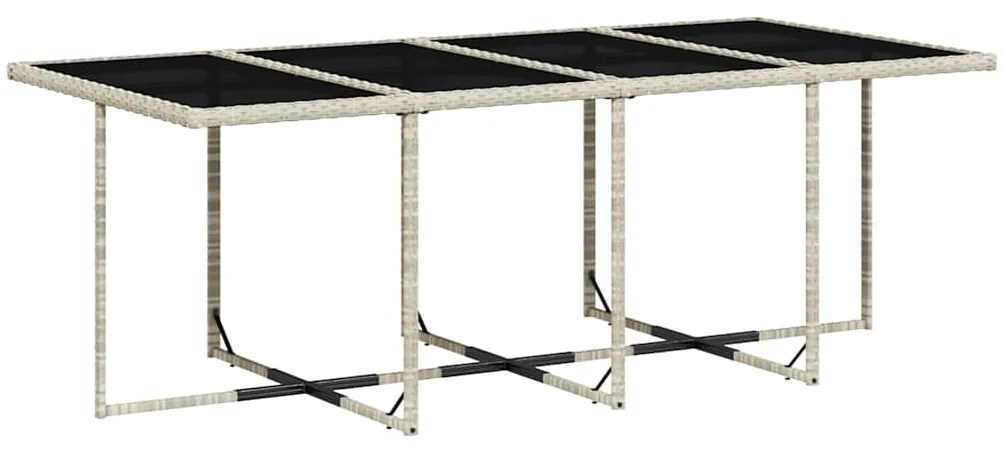 9 pcs conjunto de jantar p/ jardim c/ almofadões cinzento claro