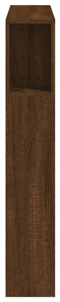 Cabeceira c/ LEDs 100x18,5x103,5 cm carvalho castanho