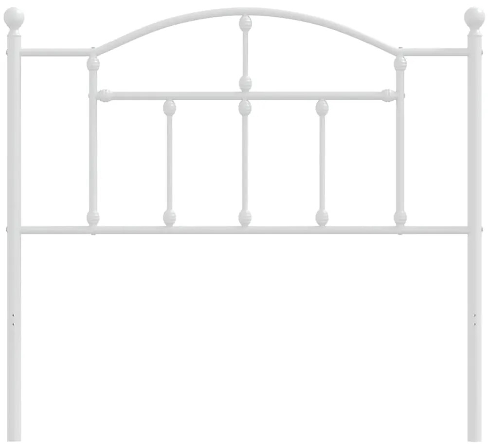 Cabeceira de cama 100 cm metal branco