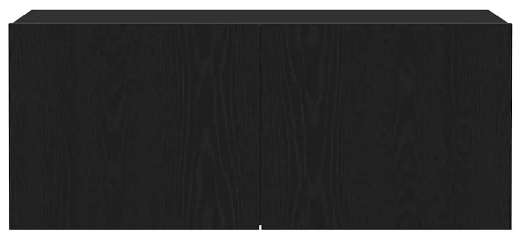 Gabinete de TV vidaXL Preto Carvalho 100x30x41 cm Madeira de Engenhari