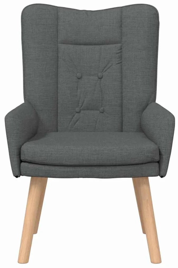 Cadeira Relaxante vidaXL Cinza Escuro em Tecido