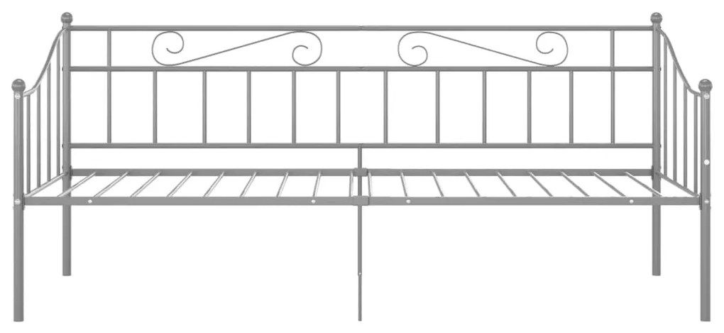 Sofá-cama 90x200 cm metal cinzento