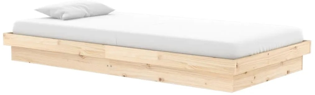 Estrutura de cama 90x200 cm madeira maciça