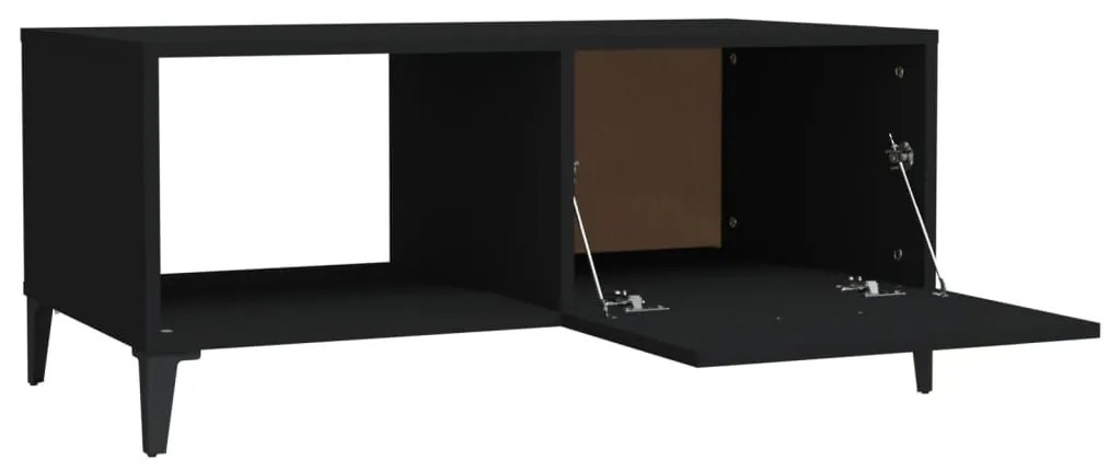 Mesa de centro 90x50x40 cm madeira processada preto