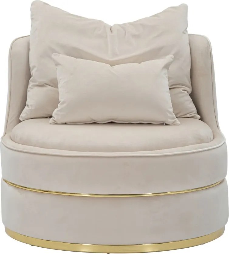 POLTRONA PARIS SPACE CREME/DOURADO Ø 84X72 CM