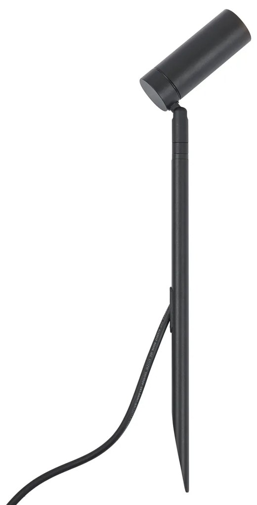 Foco de jardim preto 40cm incl. LED ajustável IP65 incl. cabo e ficha - Carl Moderno