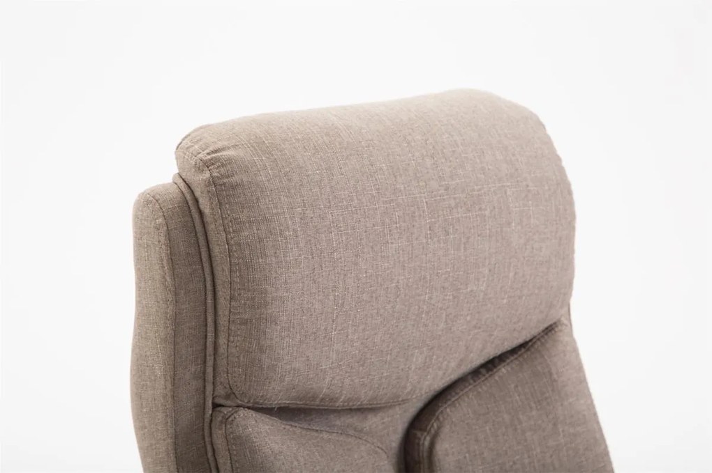 Cadeira de escritório XL Vaud de Tecido Taupe