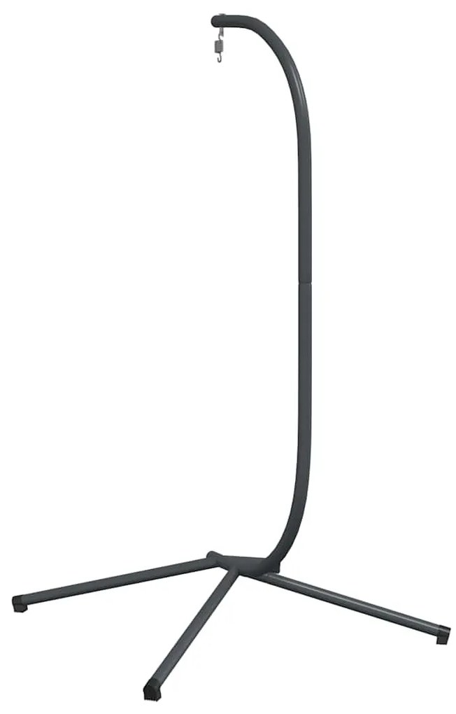 Cadeira forma de ovo suspensa com suporte aço antracite