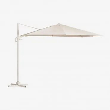 Parasol 295x295 Cm Em Tecido E Alumínio Hydra Gardénia Branco - Sklum