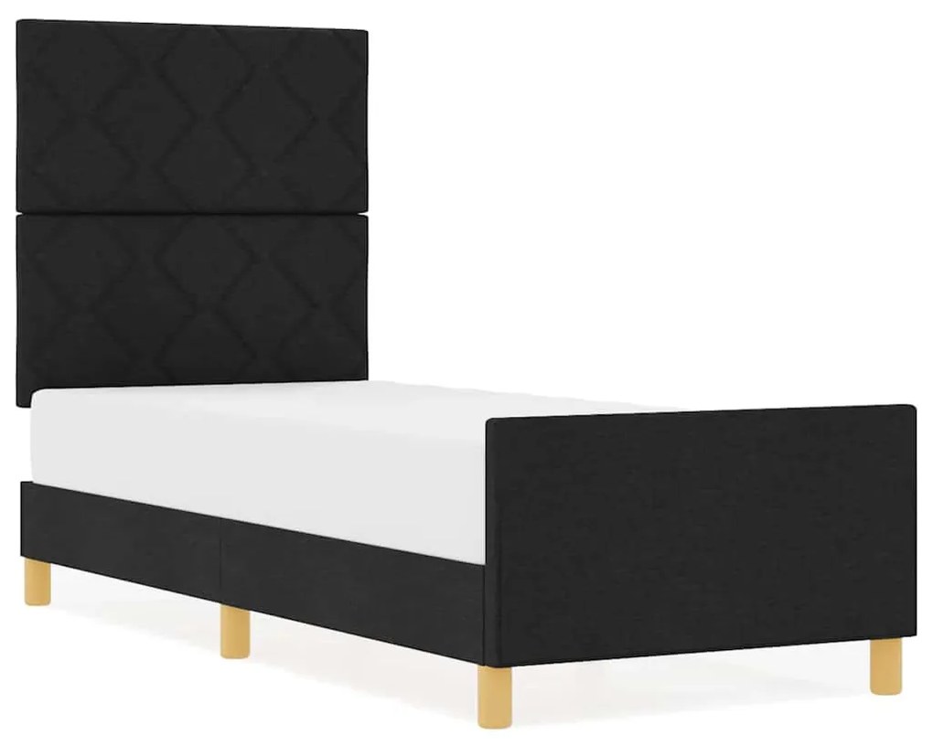 Cama vidaXL Preta 80x200 cm em Tecido