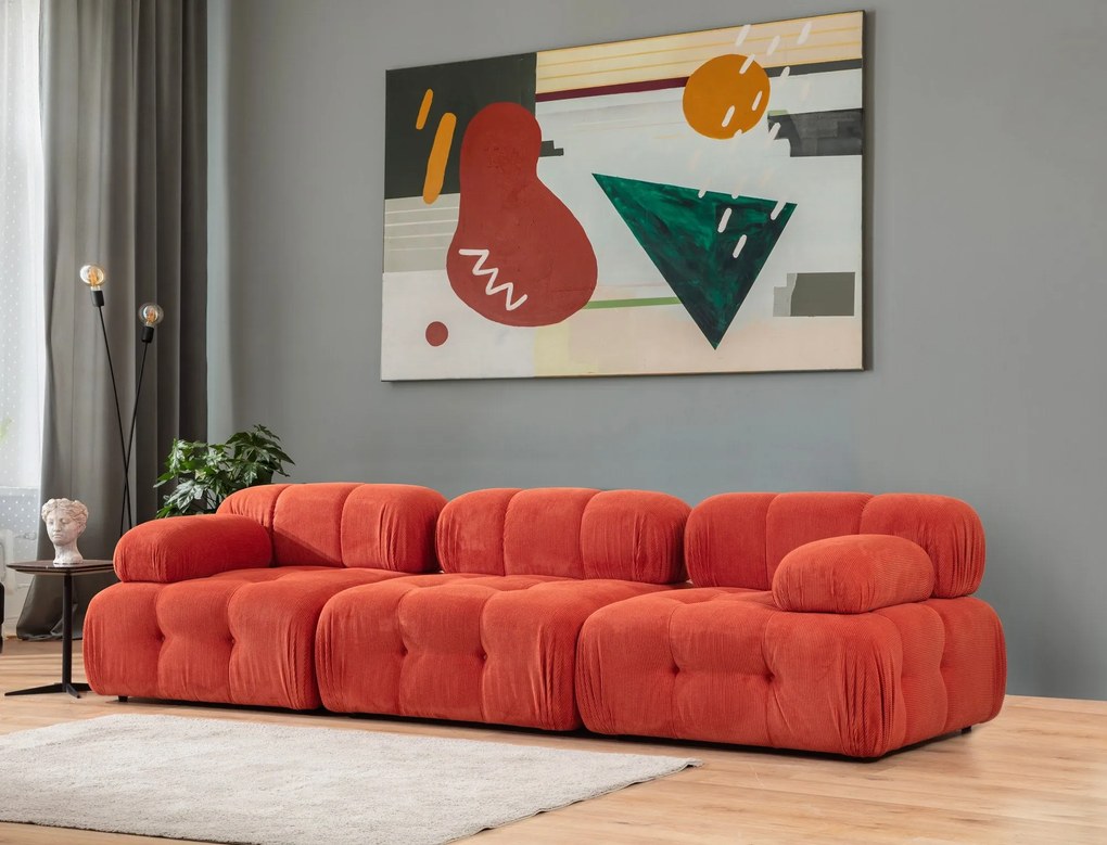 Sofá de 3 Lugares Doblo – Vermelho – 300x100x80 cm