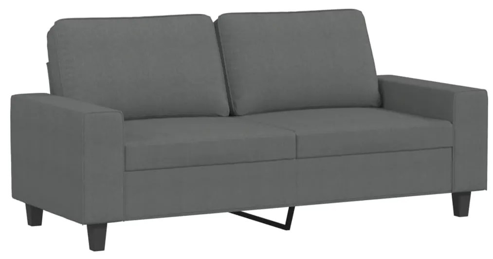 3 pcs conjunto de sofás tecido cinzento-escuro
