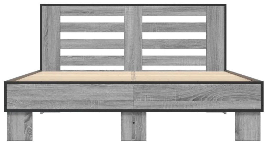 Estrutura de cama 135x190 cm derivados de madeira/metal