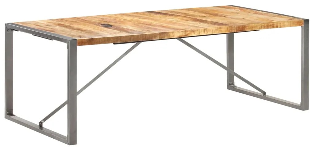 Mesa de jantar 220x100x75 cm madeira de mangueira maciça áspera