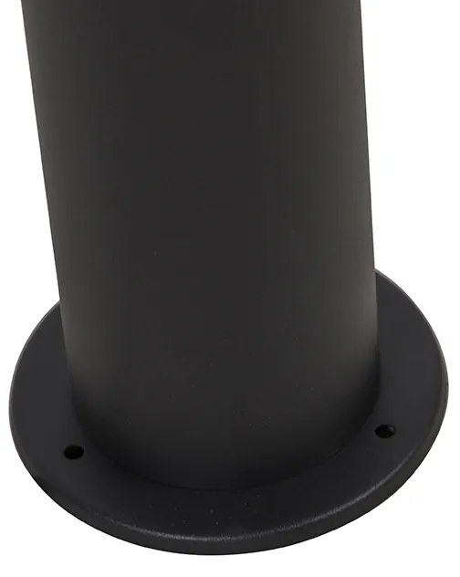 Candeeiro de exterior preto com cúpula opala branca 50 cm - Odense Moderno