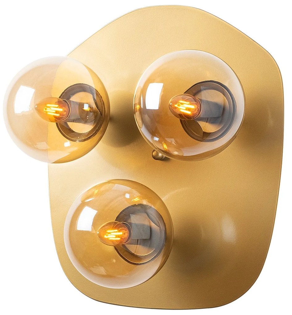 Candeeiro de Parede Well – Dourado – 37 x 44 x 45 cm