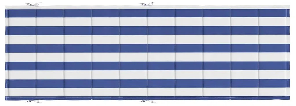 Almofadão p/ espreguiçadeira tecido oxford riscas azul/branco