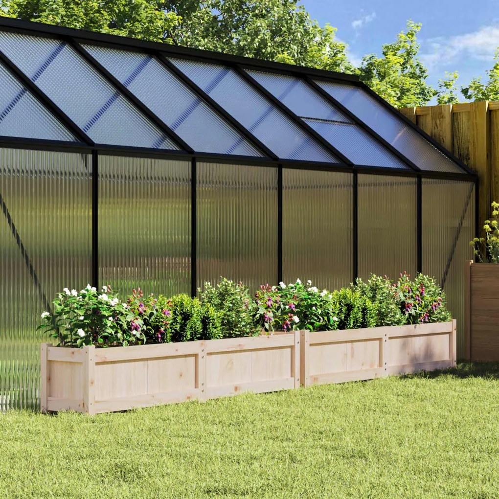 vidaXL Vasos/floreiras de jardim 2 pcs madeira de pinho maciça