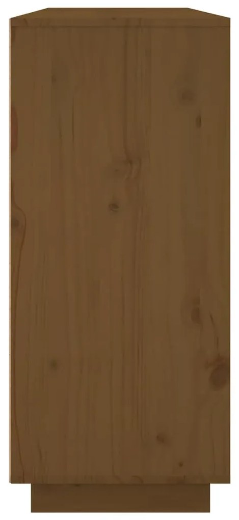 Aparador 120x35x80 cm madeira de pinho maciça castanho-mel