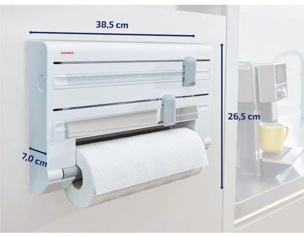 Suporte de parede para rolos de cozinha Parat branco 25703
