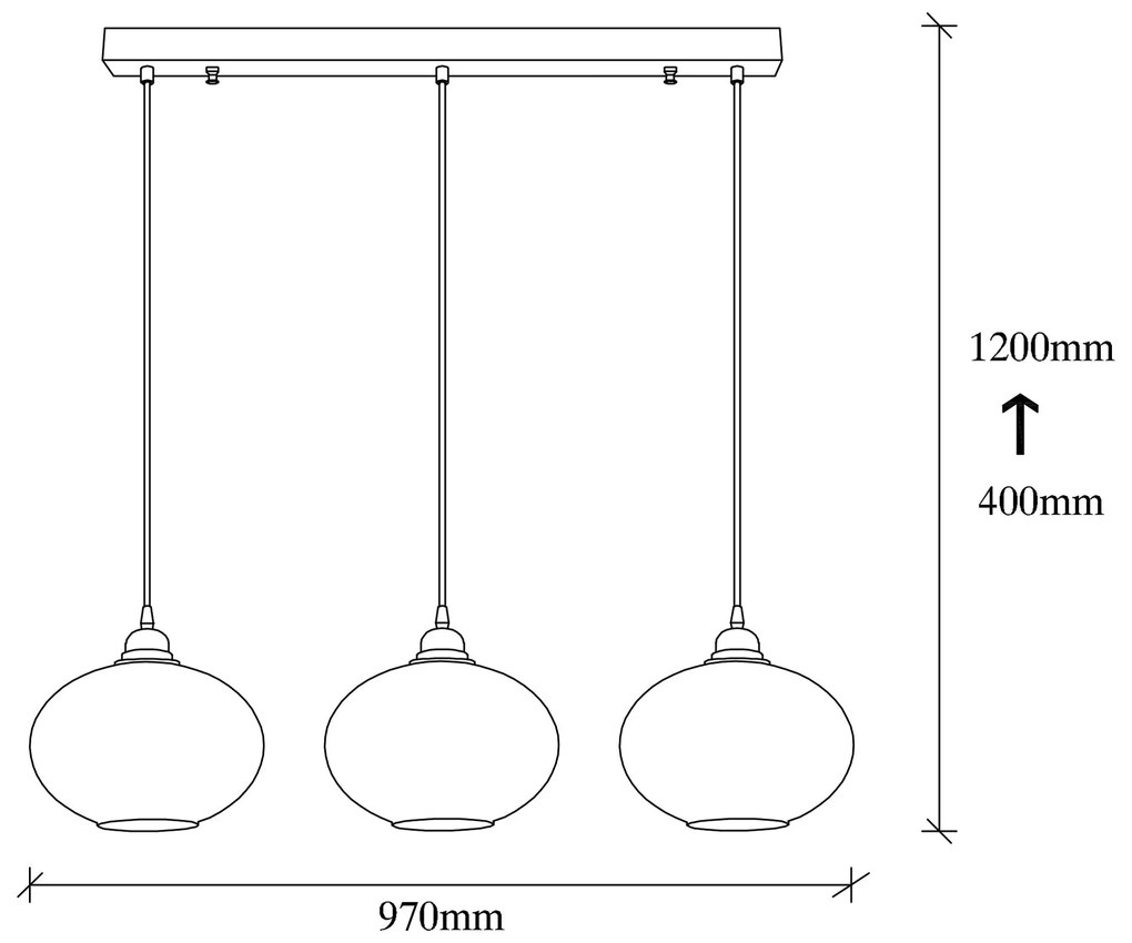 Chandelier Smoked – Fume – 97 x 97 cm