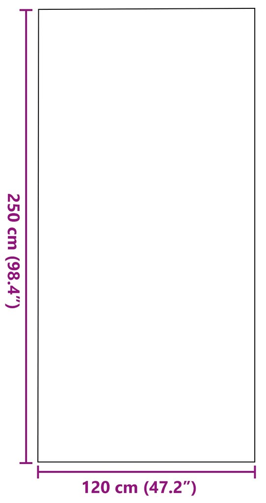 Capacho Retangular Antracite 120x250 cm