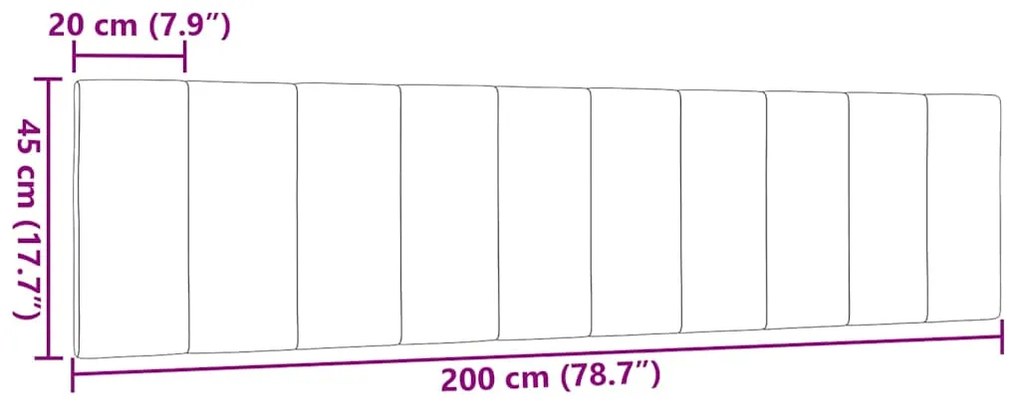 Almofadão de cabeceira 200 cm tecido creme