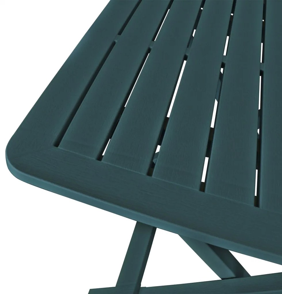 Conjunto bistrô para jardim 3 pcs plástico verde