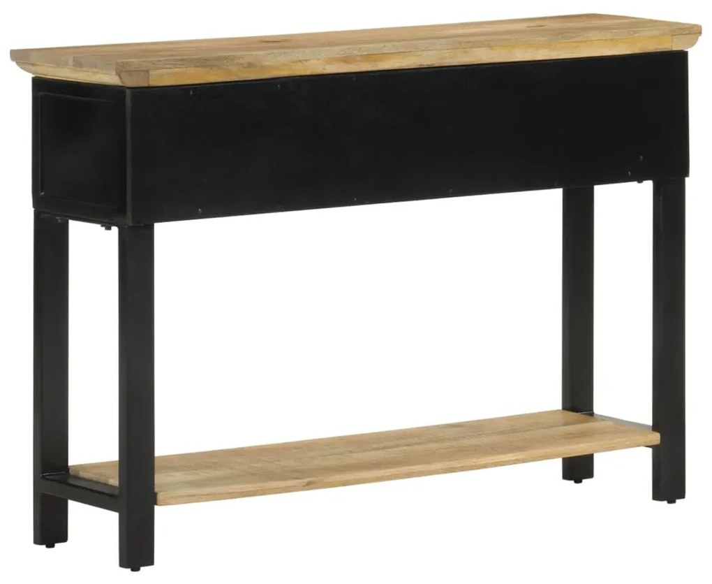 Mesa consola 110x30x75 cm madeira de mangueira áspera maciça