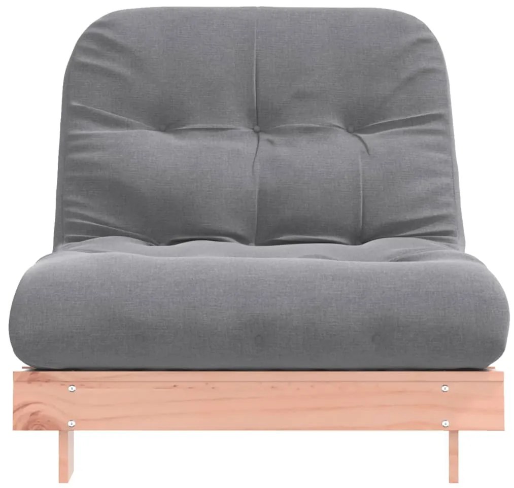 Sofá-cama futon com colchão 80x206x11 cm madeira douglas maciça