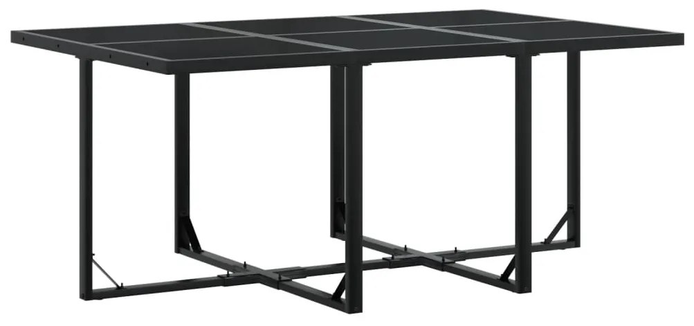 11 pcs conjunto de jantar p/ jardim c/ almofadões vime PE preto