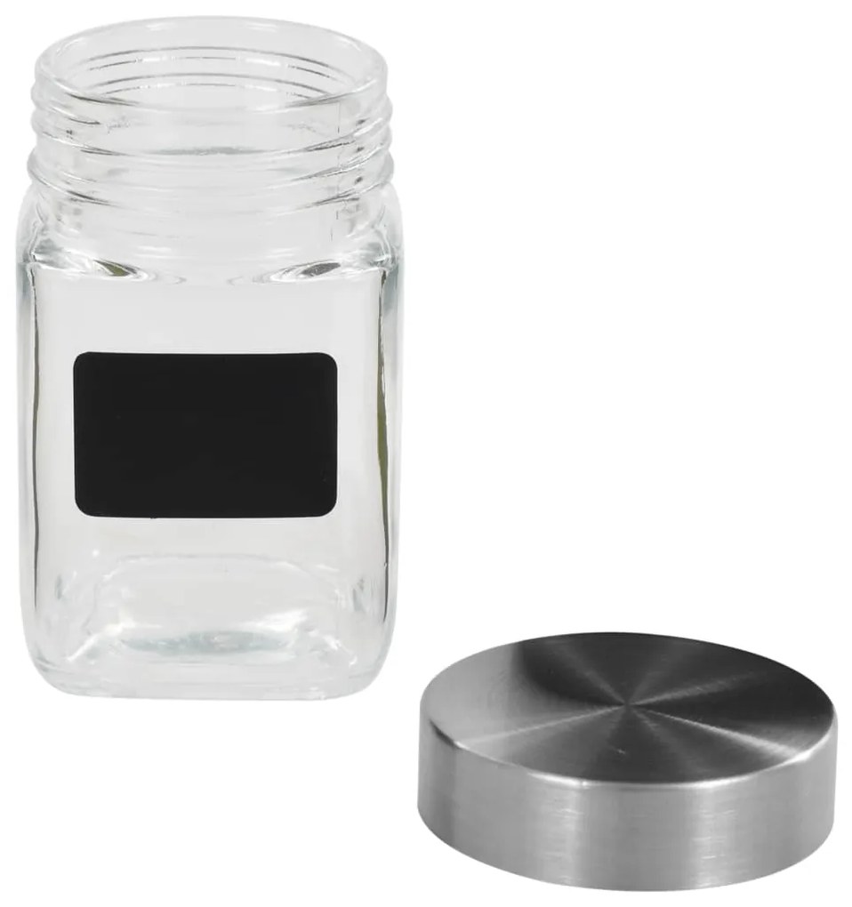 Frascos de vidro com autocolante 24 pcs 300 ml