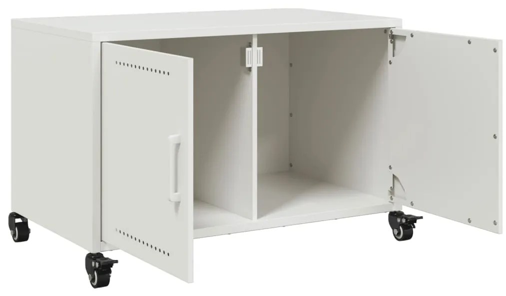 Móvel de TV 68x39x43,5 cm aço branco