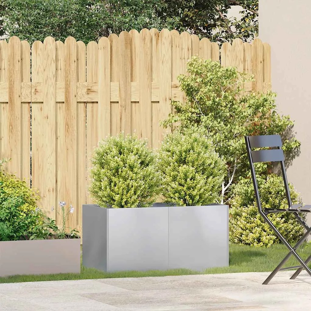 Planter 80x40x40 cm aço galvanizado