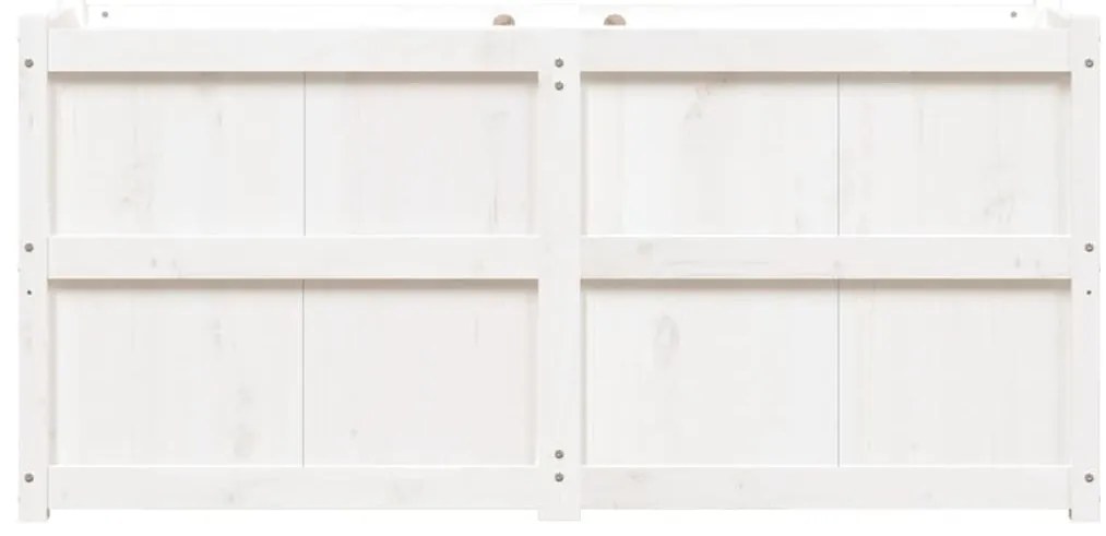 Vaso/floreira de jardim 150x50x70 cm pinho maciço branco