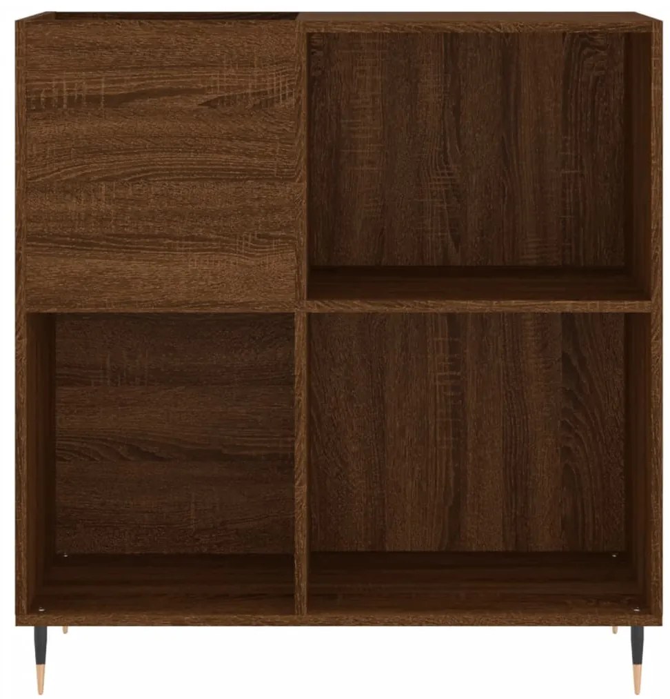 Armário p/ discos 84,5x38x89cm deriv. madeira carvalho castanho