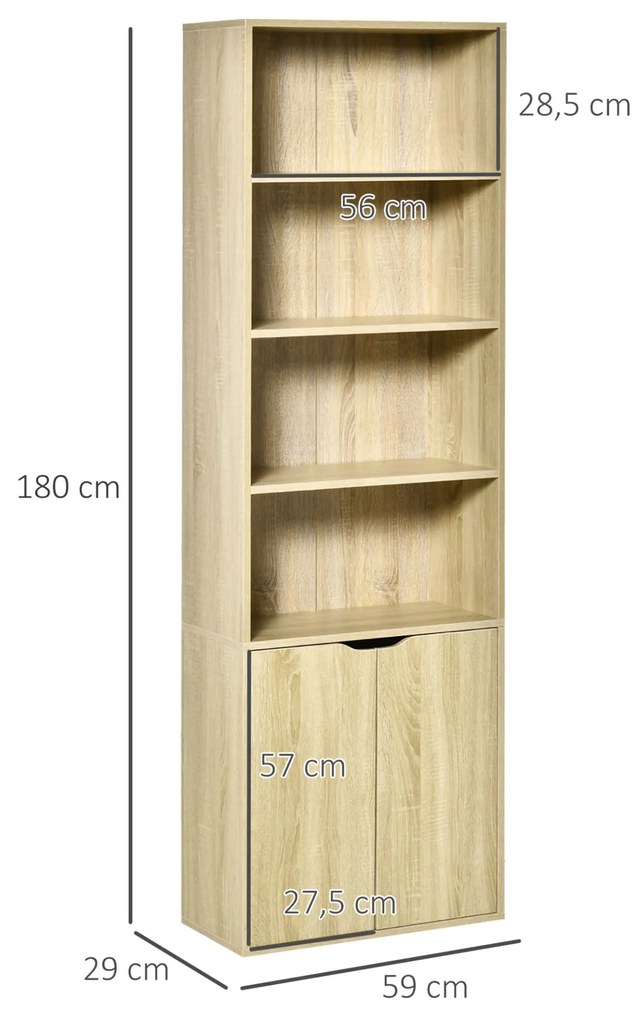 Estante Elle - Carvalho - Design Moderno