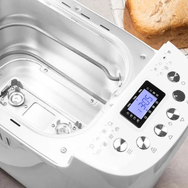 Máquina de pão de 850 W, 1,5 kg Bread&Co 1500 PerfectCook, 15 Programas, 15 horas programáveis, 2 Resistência, Tigela àpta para máquina de lavar l