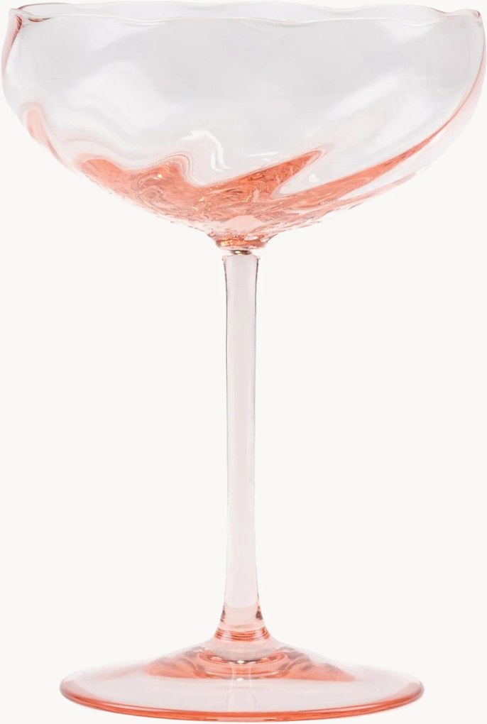 Taças de champanhe artesanais Limoux, conjunto de 6