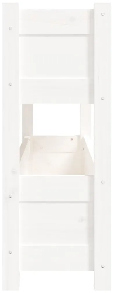 Vaso/floreira 112x25x66 cm madeira de pinho maciça branco