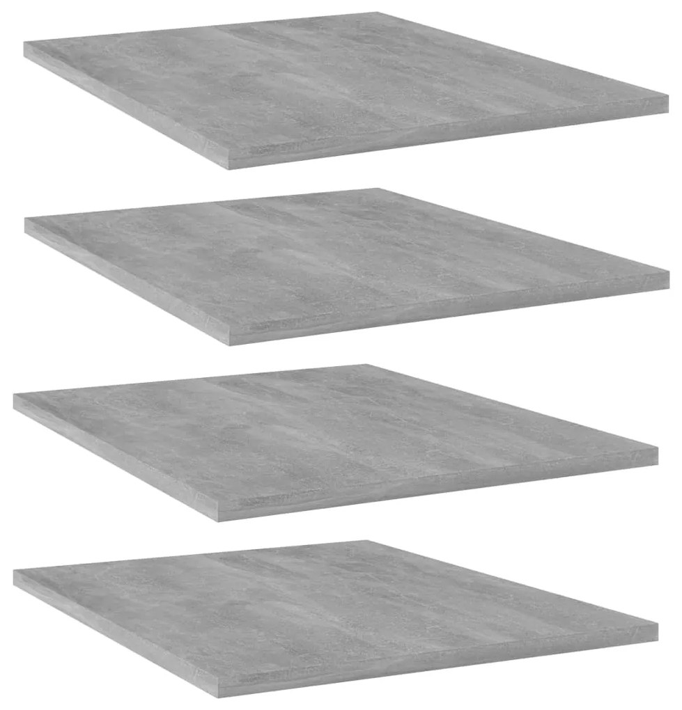 vidaXL Prateleiras para estante 4 pcs derivados de madeira cinza